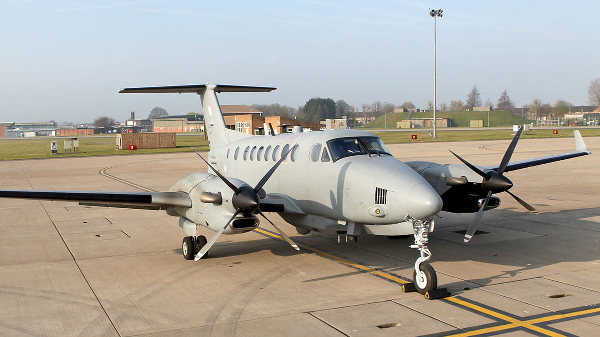 Propeller plane sitting on the tarmac