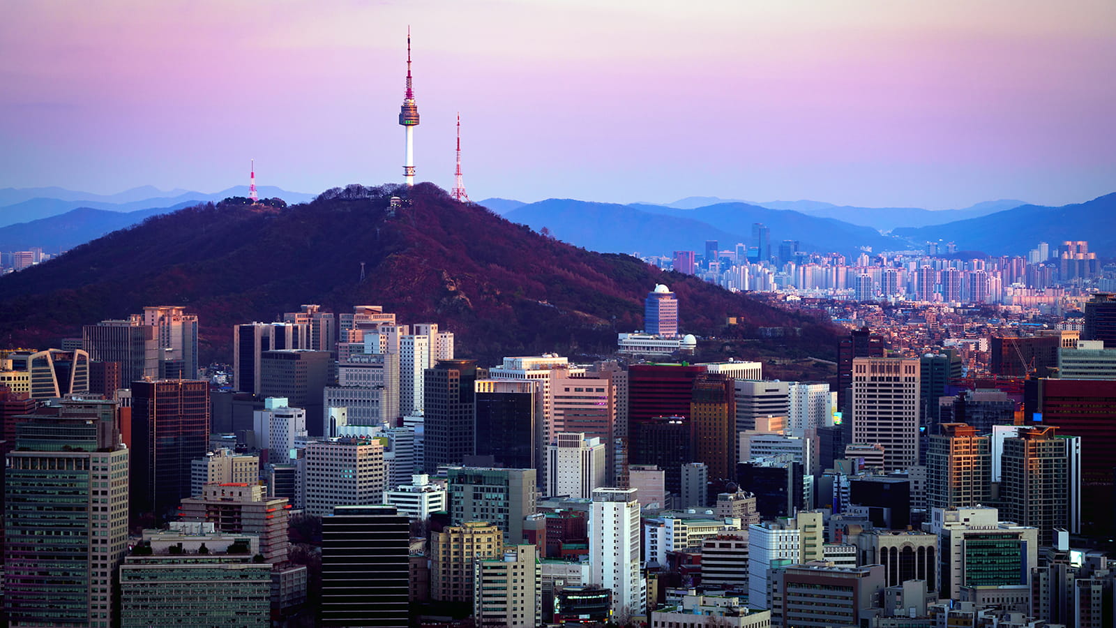 Seoul skyline in South Korea