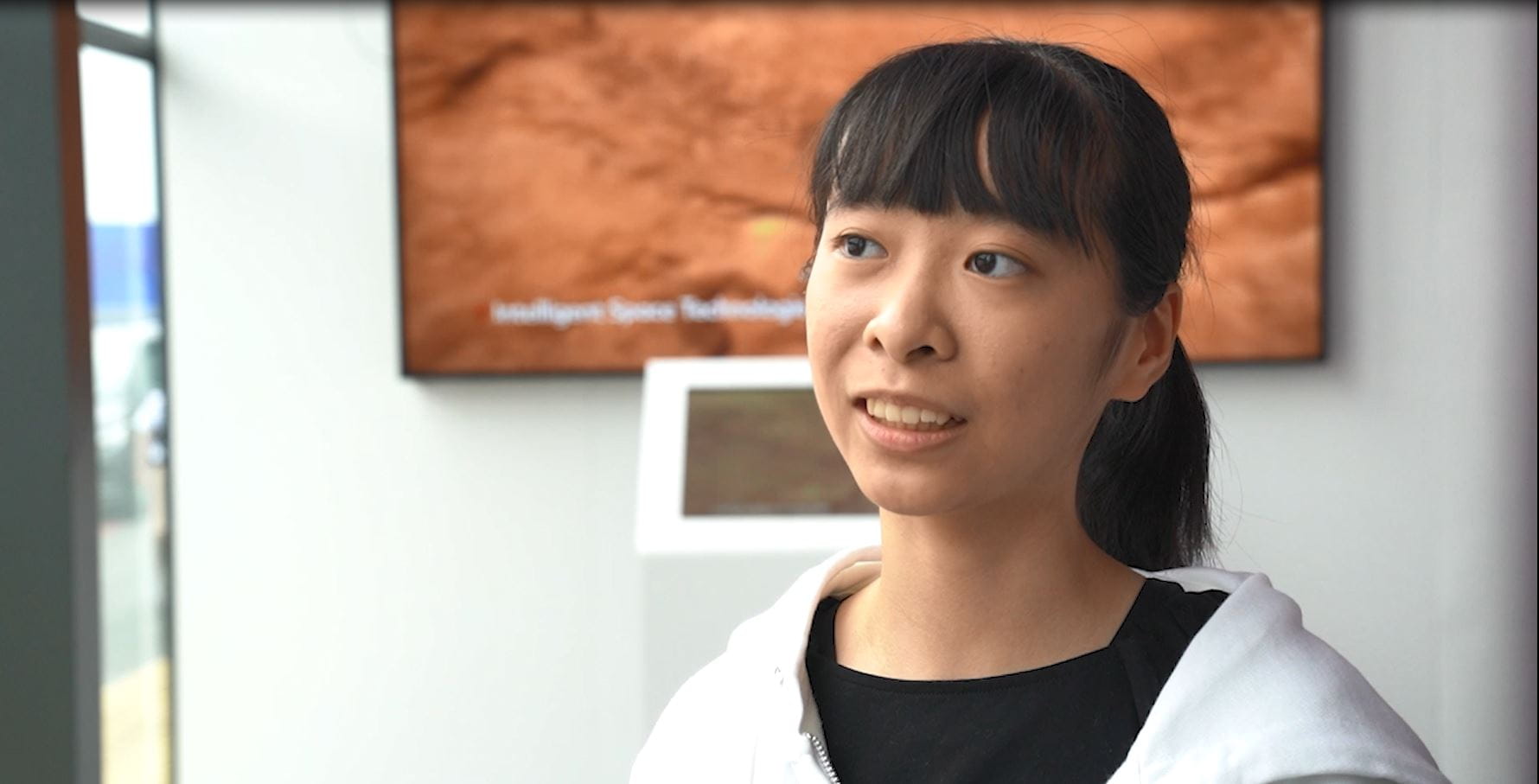 A Japanese woman at the international rocketry competition