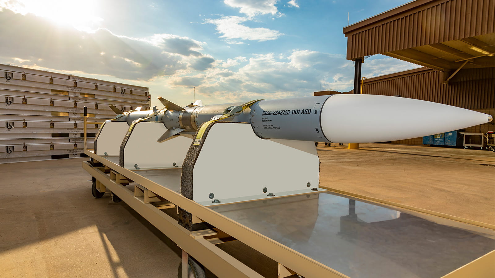 AIM-120 D-3 sits at Raytheon’s Tucson, Arizona plant