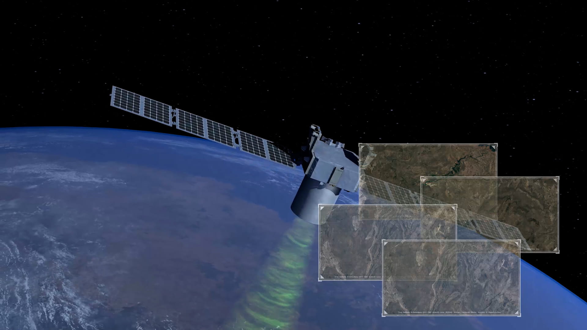 connected battlespace satellite orbiting earth