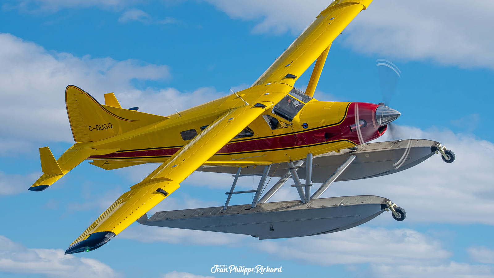 The BX Turbo Beaver with a PT6A-34 engine in flight