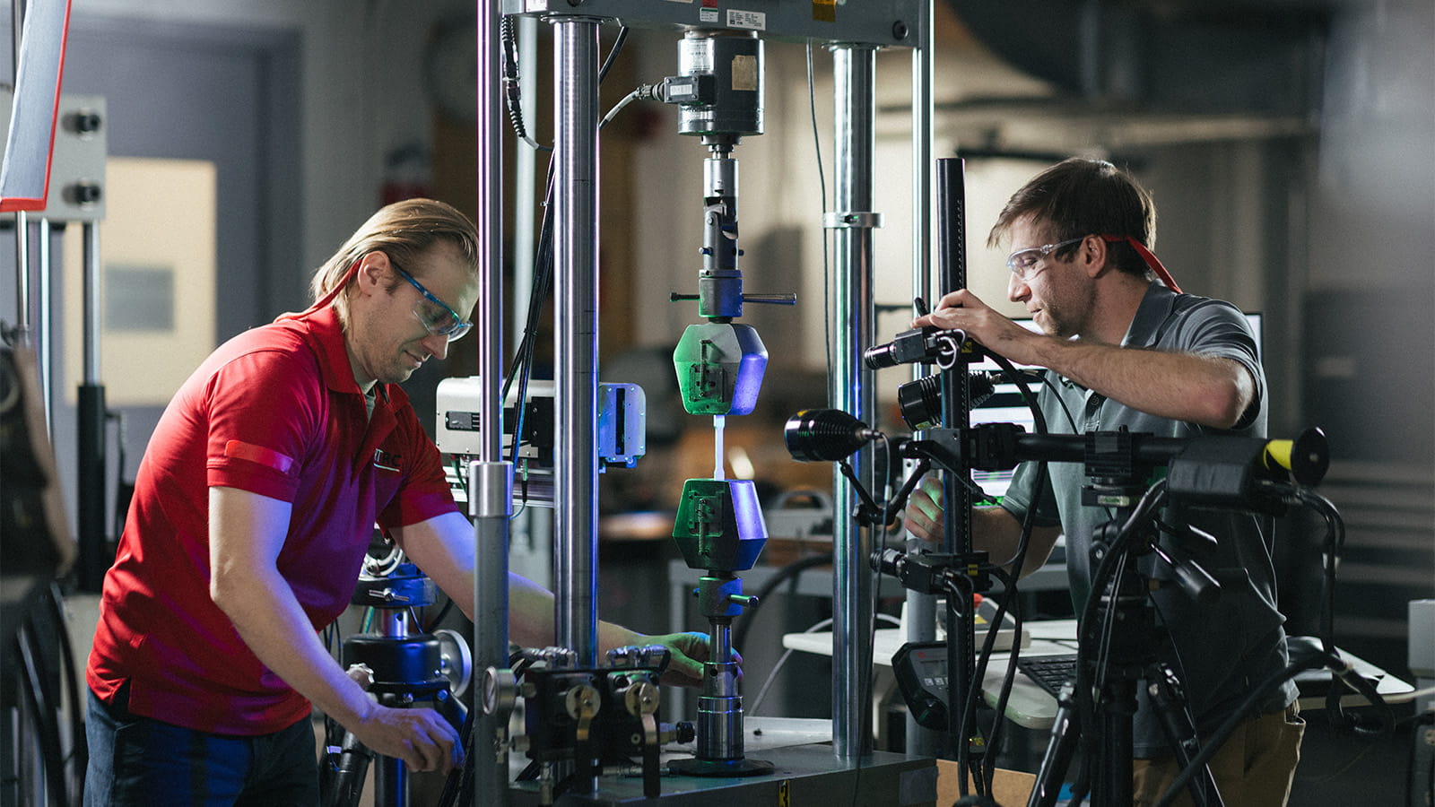 two male technicians inspecting 