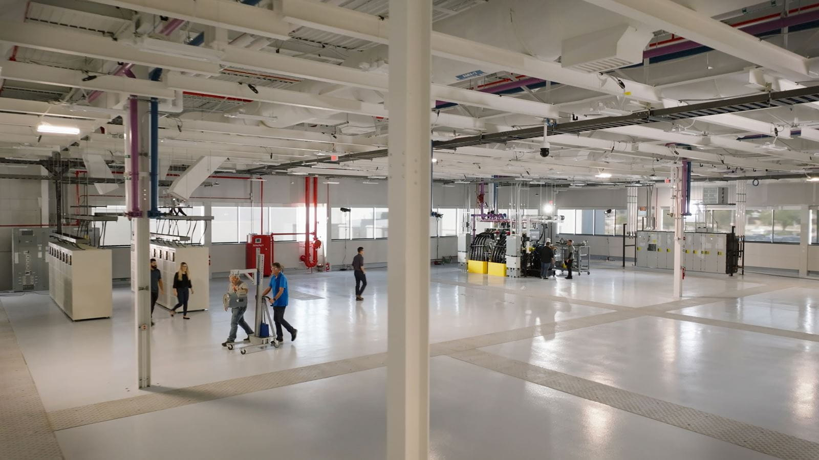 factory floor overview of the Collins Aerospace facility in Rockford Illinois