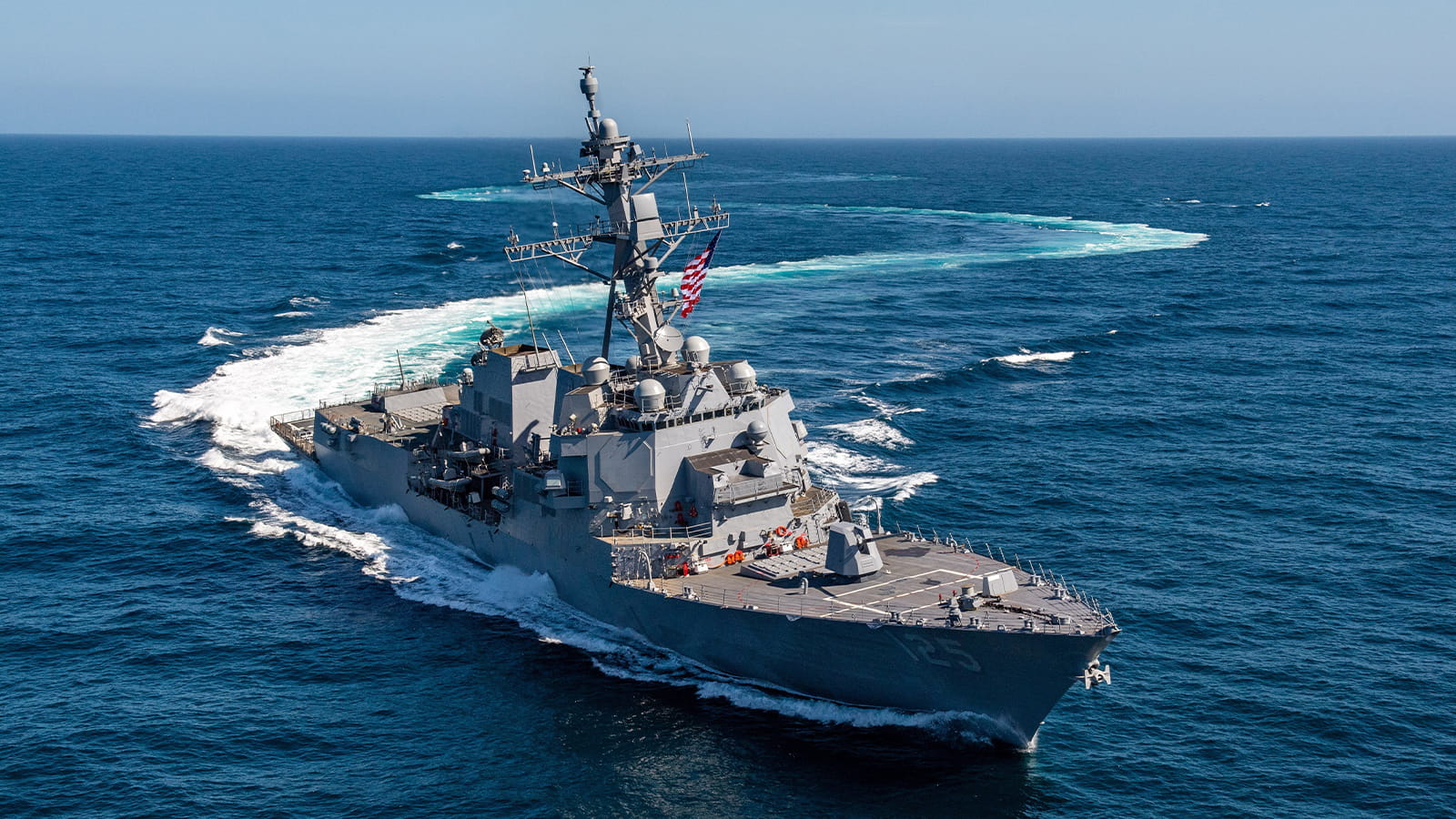 Arleigh Burke-class guided missile destroyer Jack H. Lucas (DDG 125), equipped with the SPY-6(V)1 radar, completed builder’s trials in Gulf of Mexico in April 2023. Photo credit: HII.