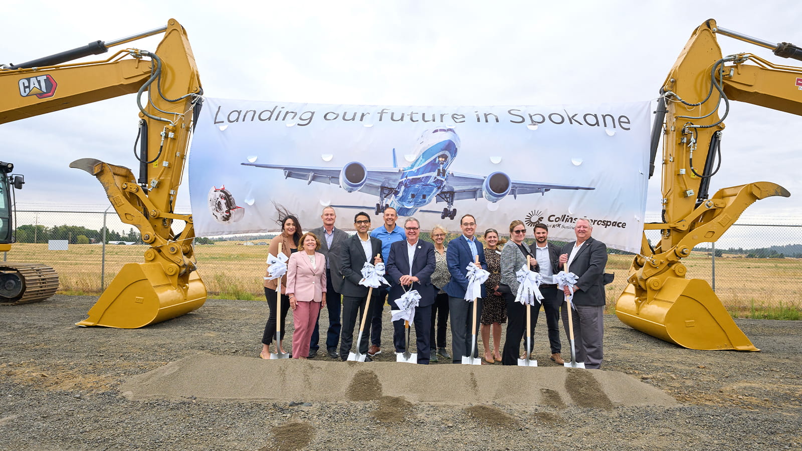 Collins Aerospace leaders were joined by state and local officials in Spokane, Washington to celebrate a $200 million investment in the expansion of its carbon brake facility.