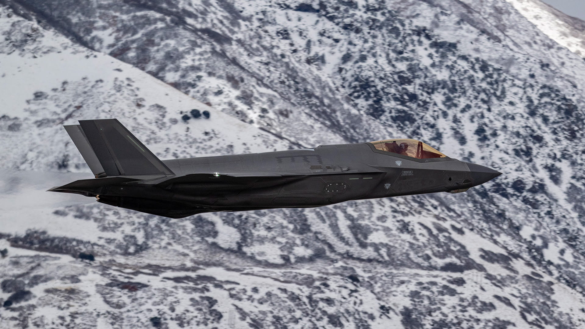 F-35A Demonstration Team Pilot performs aerial maneuvers during a practice demonstration at Hill Air Force Base, Utah
