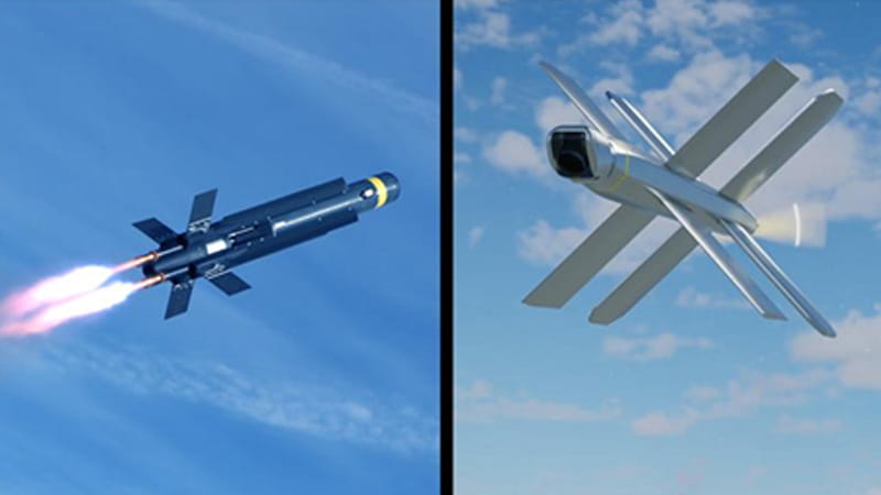 Drone and interceptor in flight