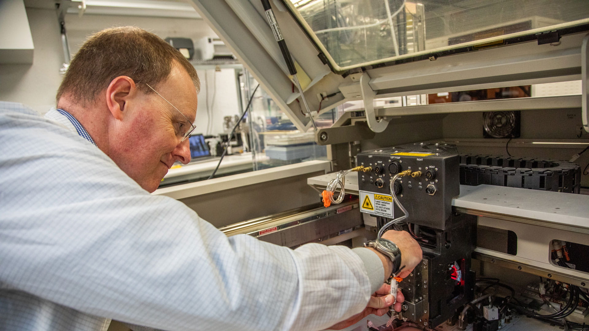 A man working in a lab