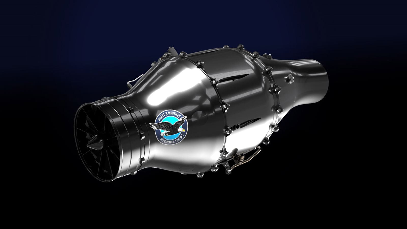 3D rendering of an aircraft engine