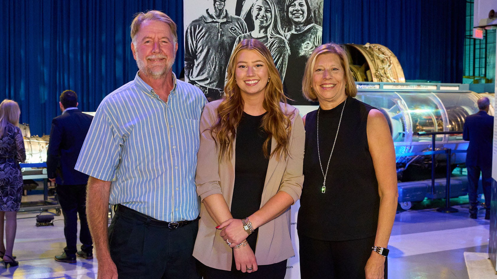 The Fox family at P&W's Centenial display