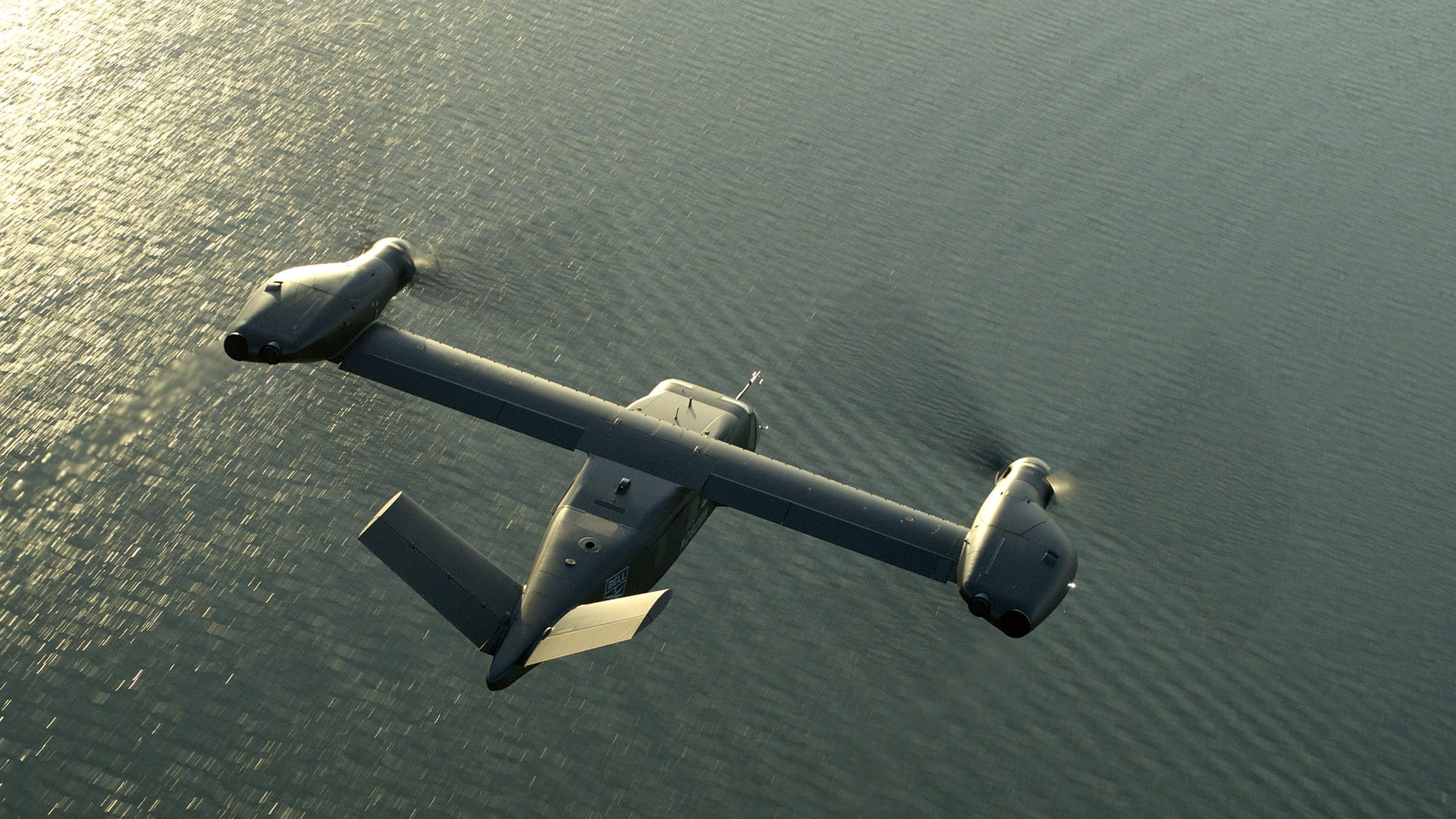 FVL cruising low over water
