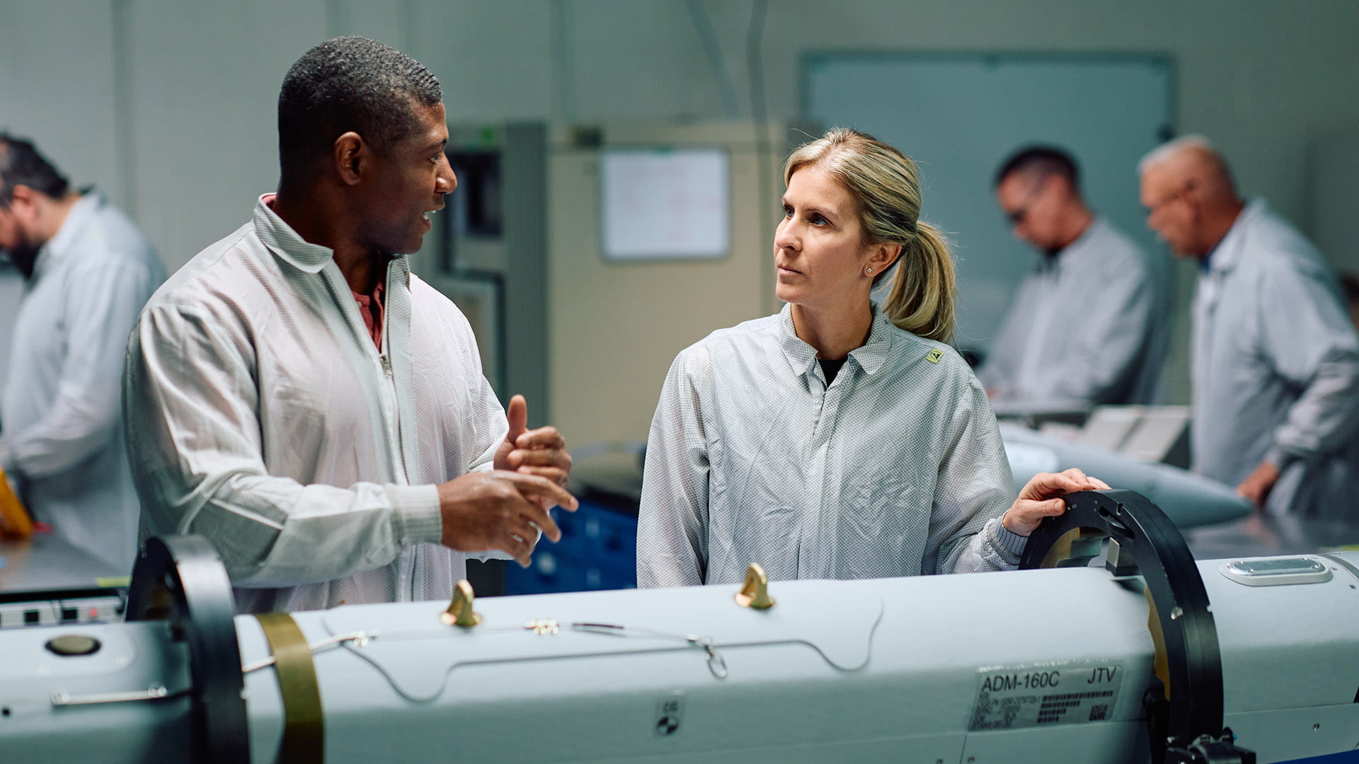 lab techncians in a discussion