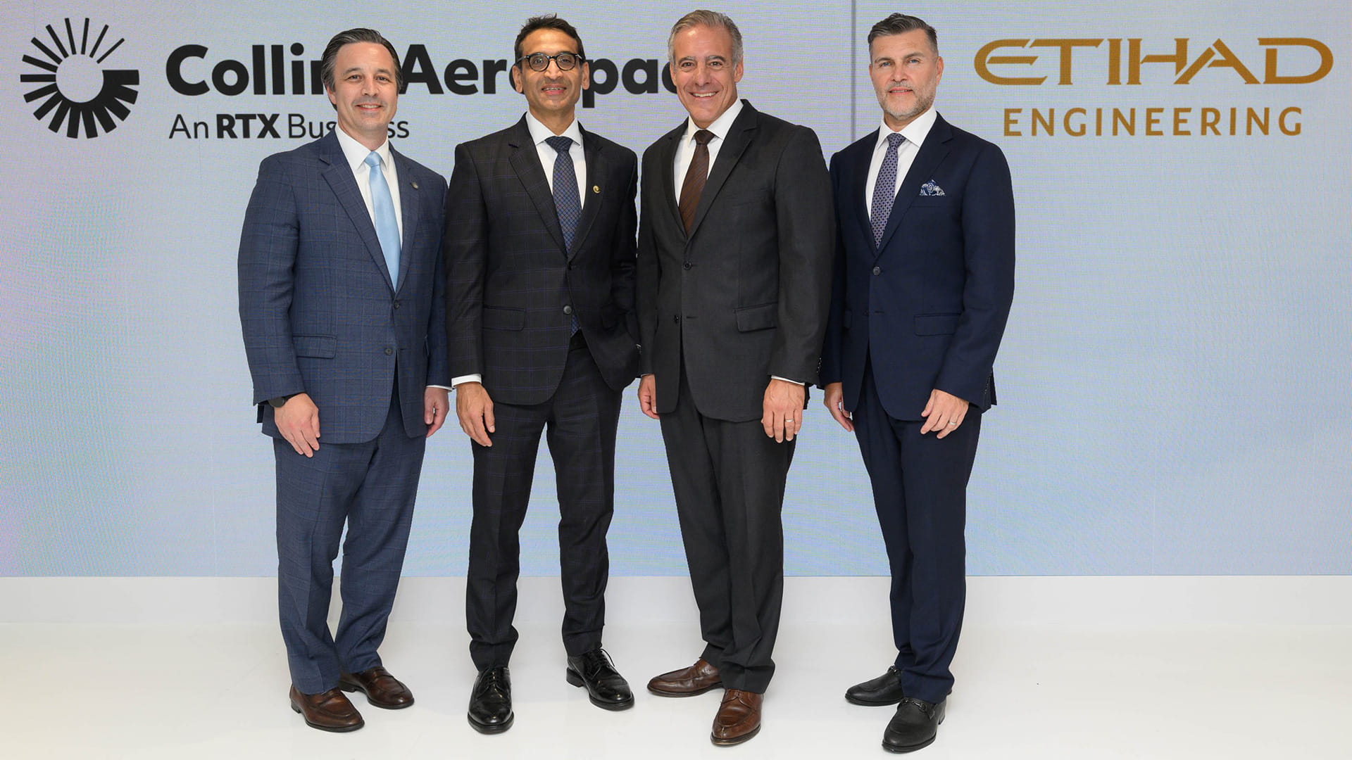 Executives from Collins Aerospace and Etihad Engineering