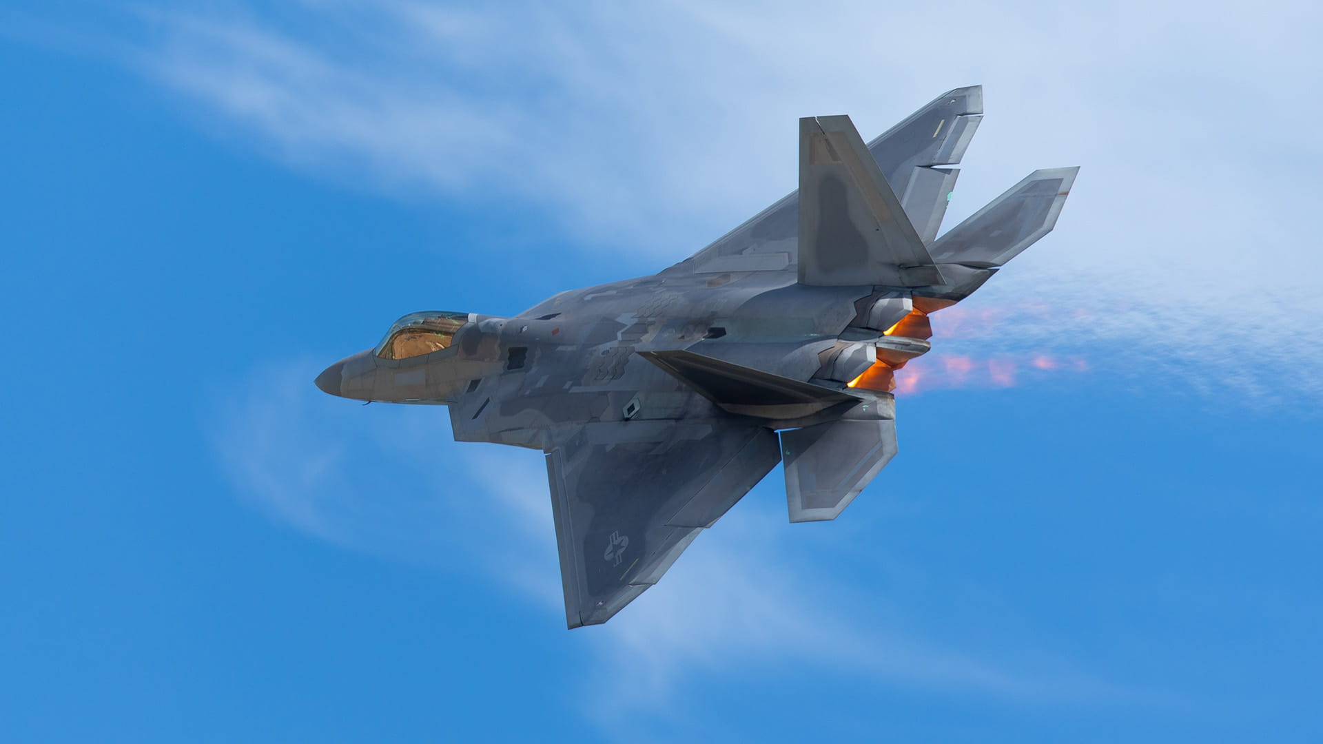 F-22 in flight