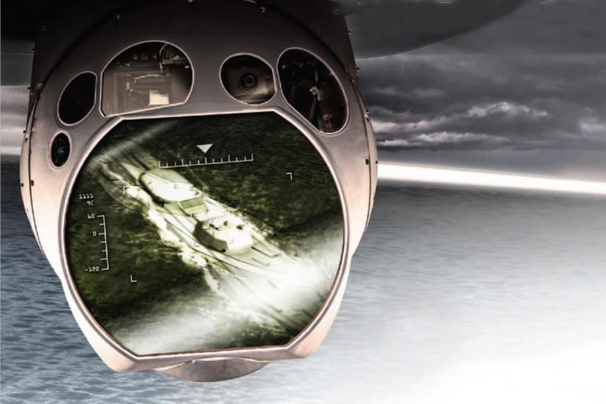 Raytheon's Multi-Spectral Targeting System (MTS) combines electro-optical/ infrared (EO/IR), laser designation, and laser illumination capabilities in a single sensor package.