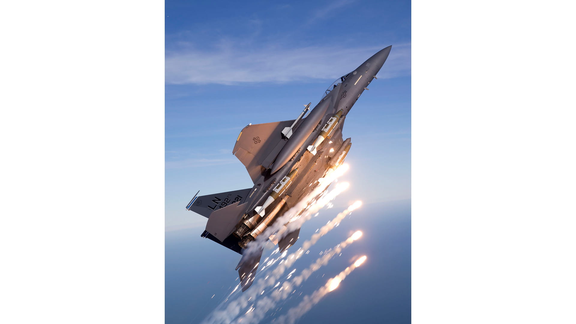 F-15’s equipped with the APG-82 AESA radar can simultaneously detect, identify and track multiple air and surface targets at longer ranges than ever before. 