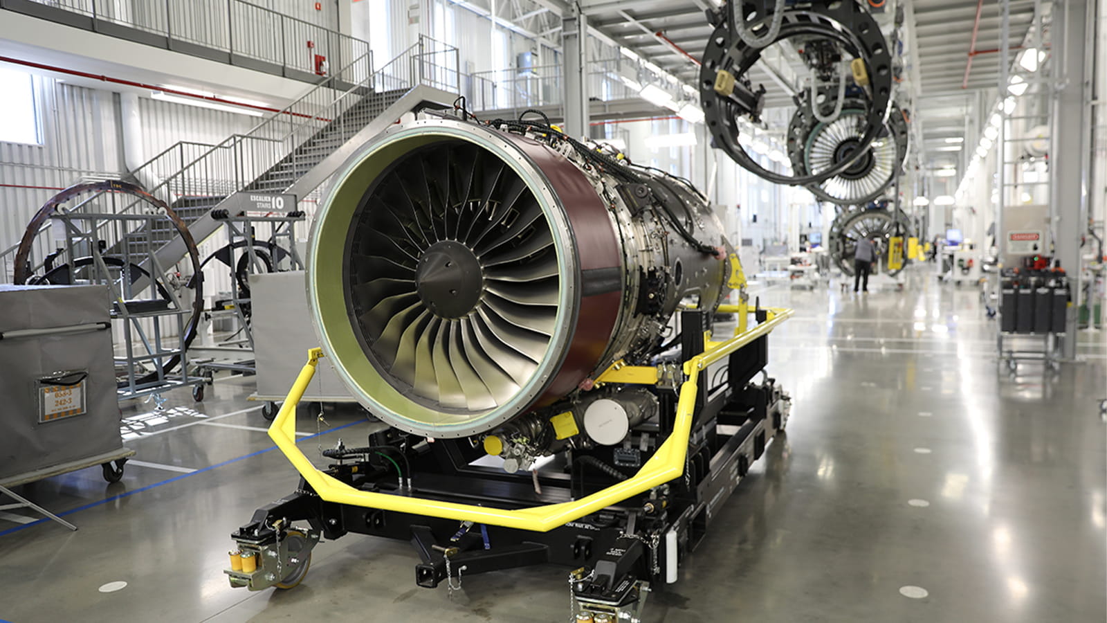 A GTF Advantage Engine on the test stand at West Palm Beach, Florida