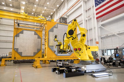 A SPY-6 radar array being manufactured at Raytheon Missiles & Defense’s radar development facility in Andover, Massachusetts. SPY-6 is the U.S. Navy family of radars that will perform integrated air and missile defense on seven classes of ships.