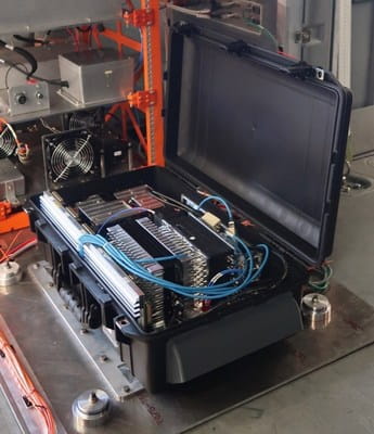 Collins Aerospace's FlexLink radio prepared for flight.