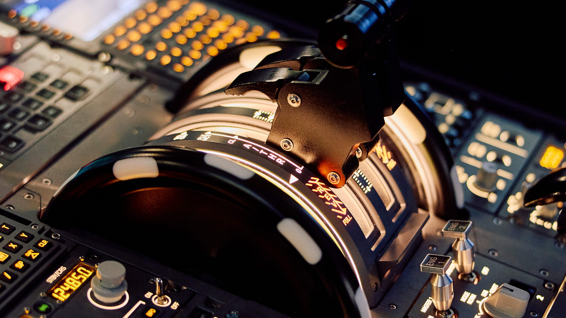 Close up avionics flight control