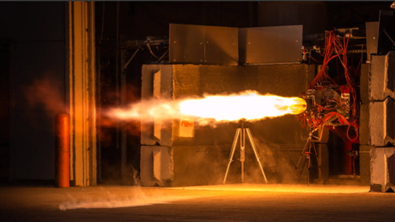 mounted engine test firing