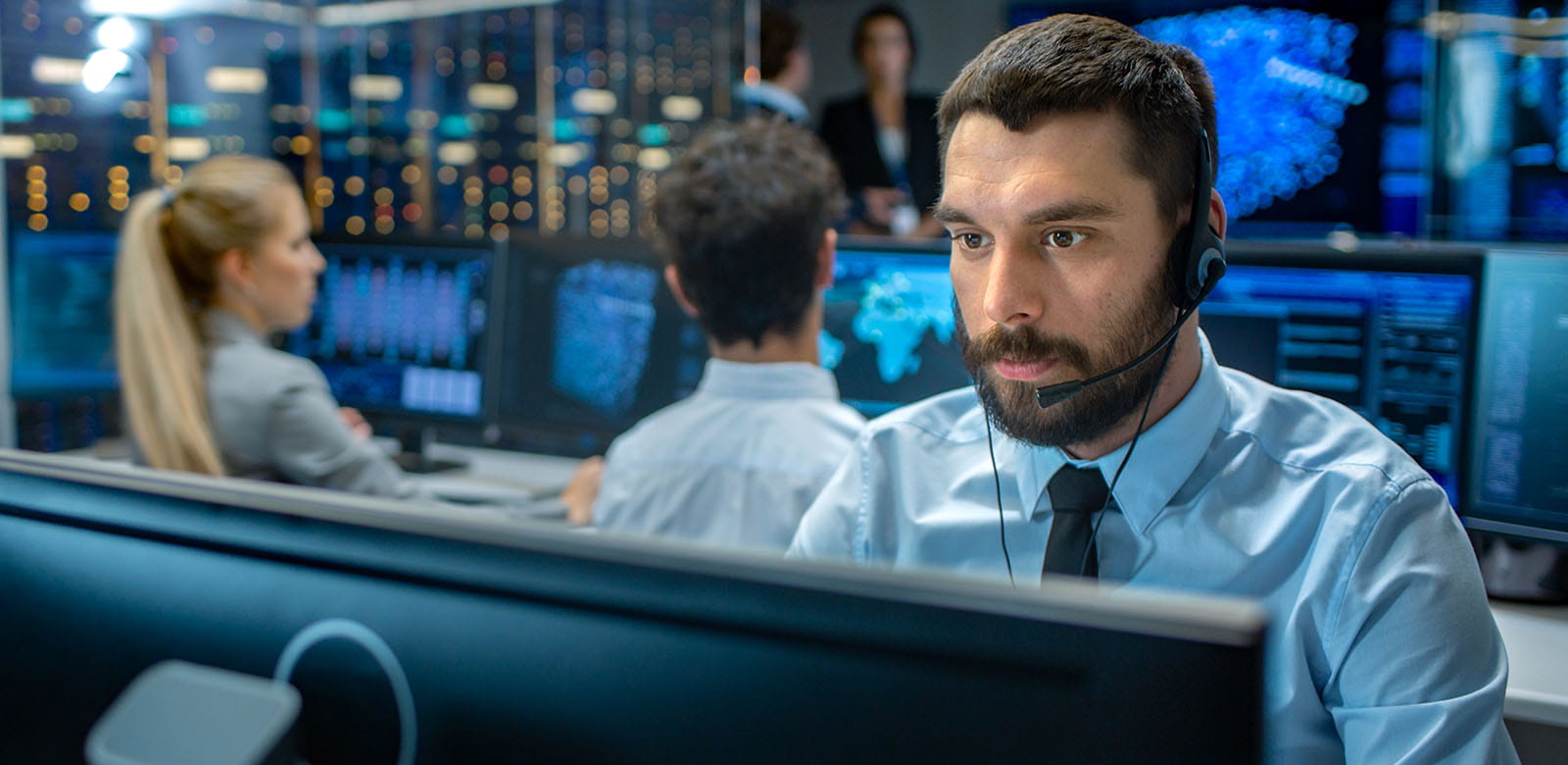 tech and computer monitor