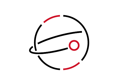 graphic icon circling the globe