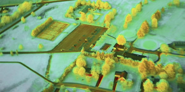 hinted swir aerial night view