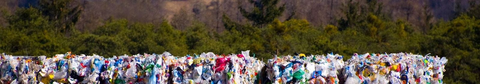 a row of sorted plastics