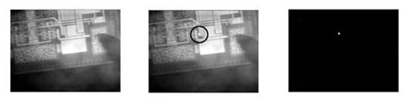 three photos from an infrared camera