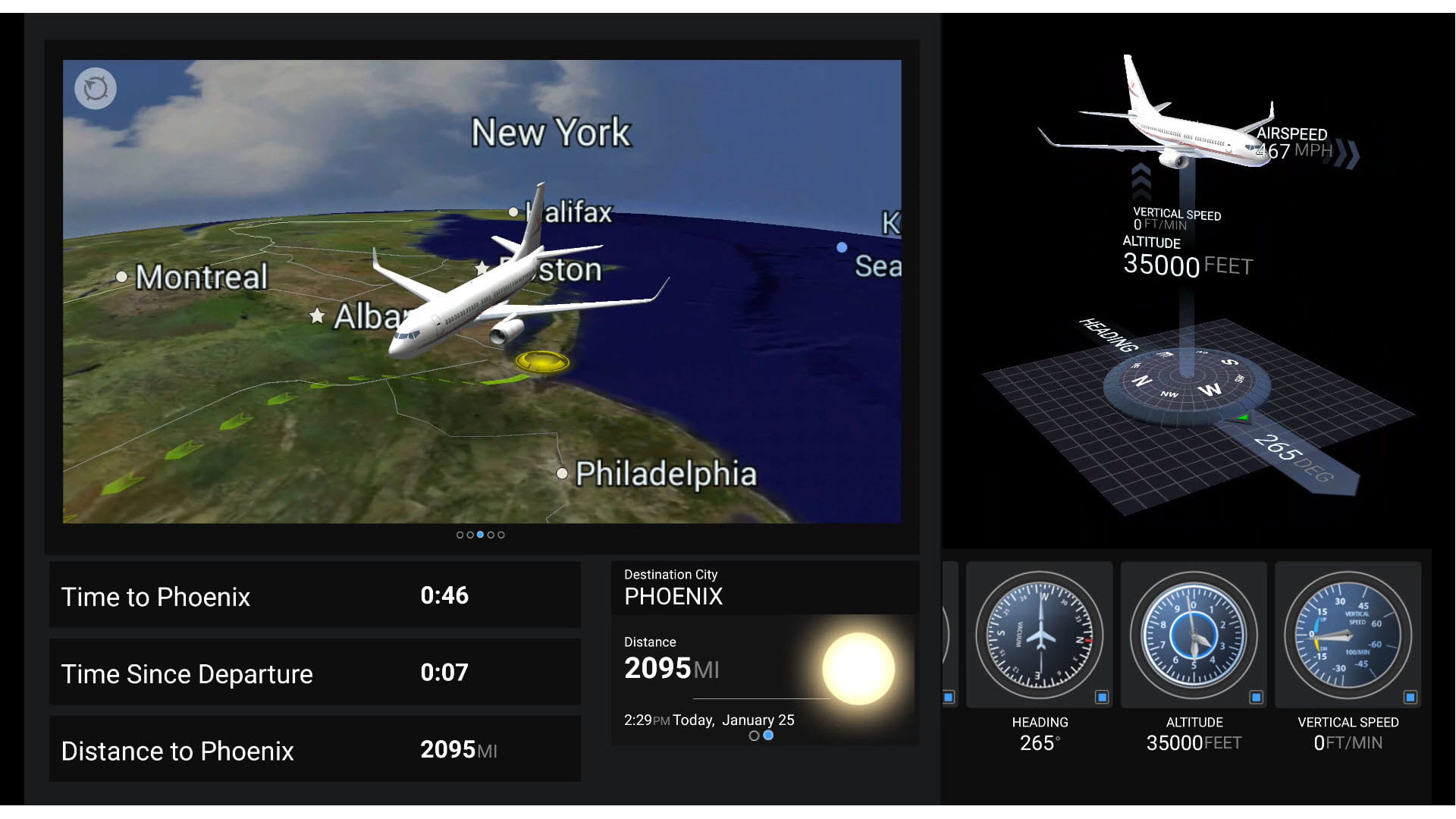 Moving map display