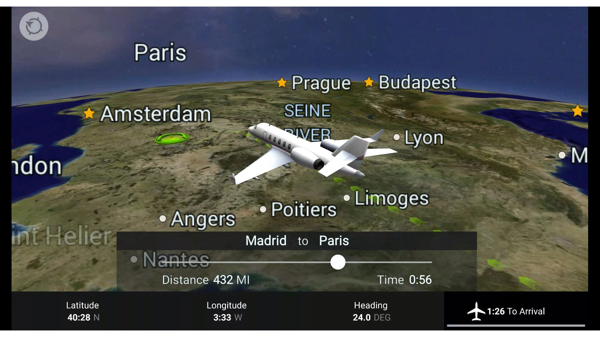 Moving map display