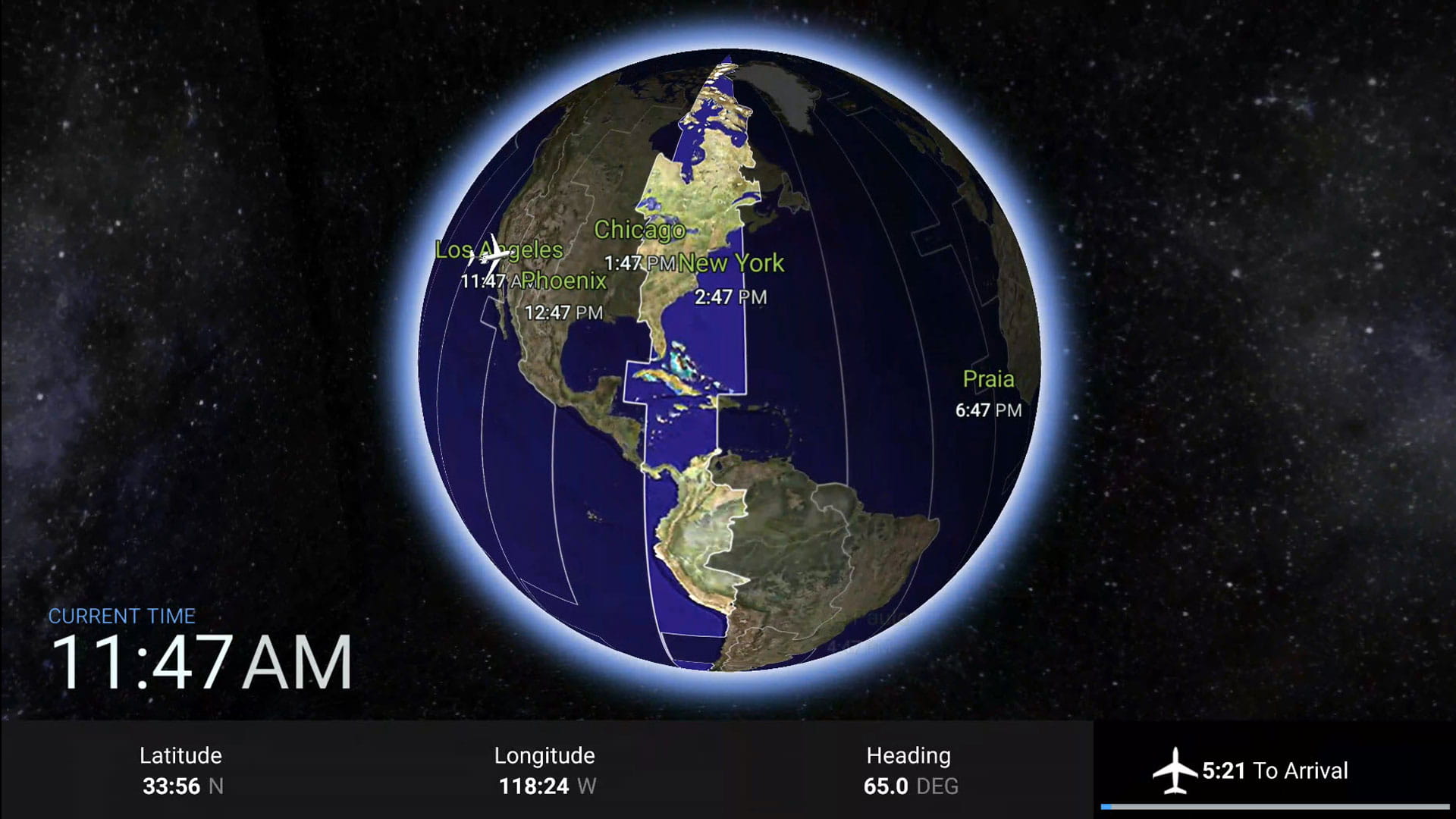 Moving map display