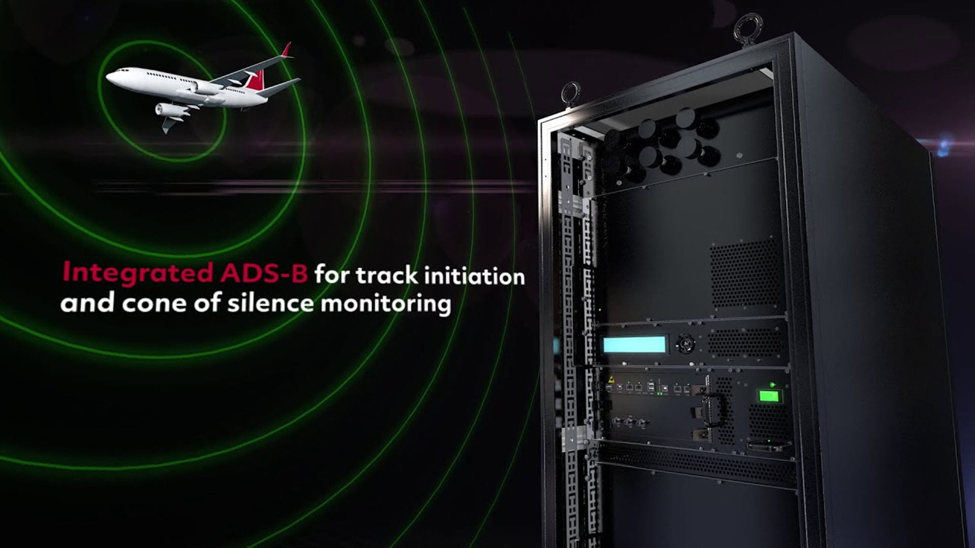 Condor Mk3 Mode S secondary (cooperative) surveillance radar system for aircraft detection and tracking.