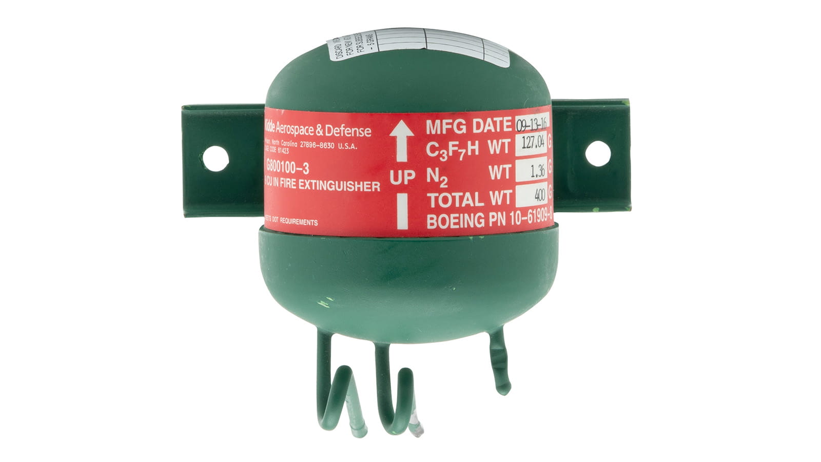 aircraft lavatory waste bin fire extinguisher