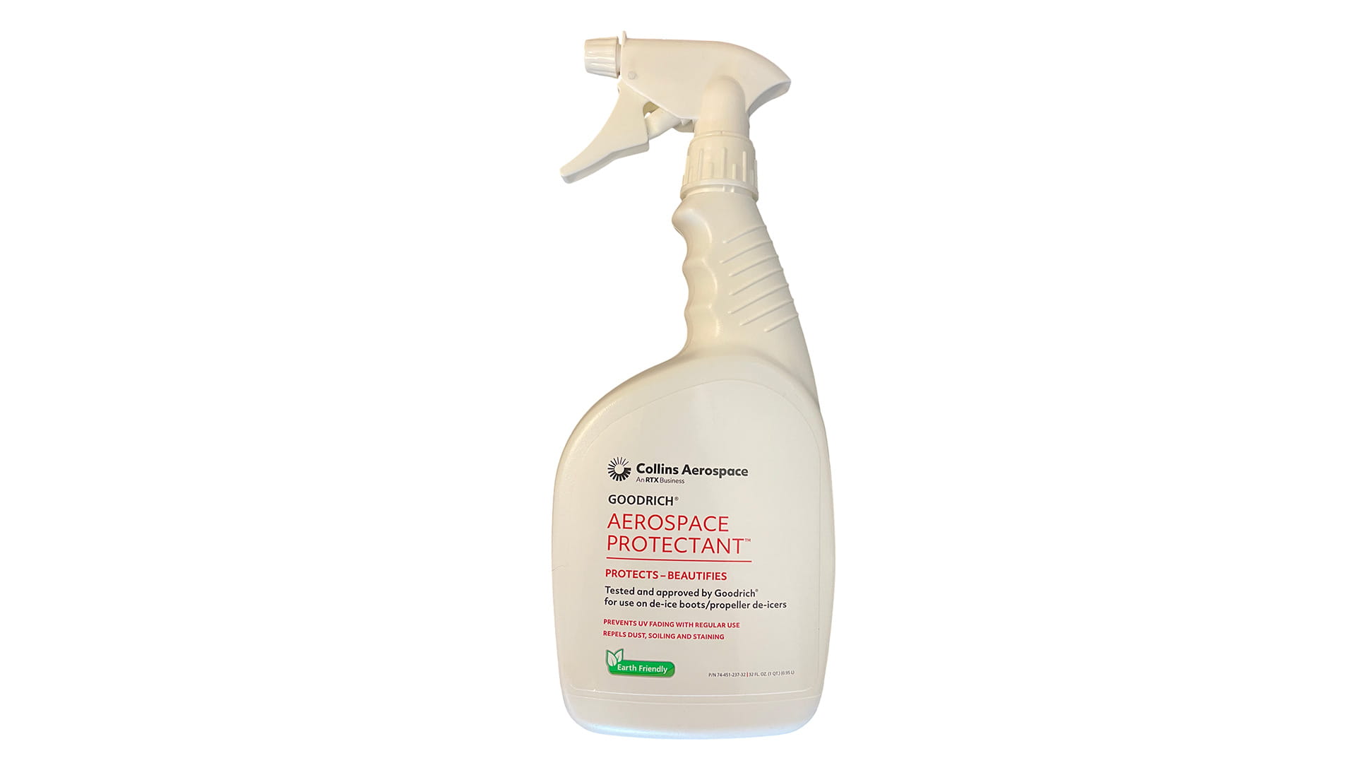 A spray bottle of Collins Aerospace Goodrich protectant