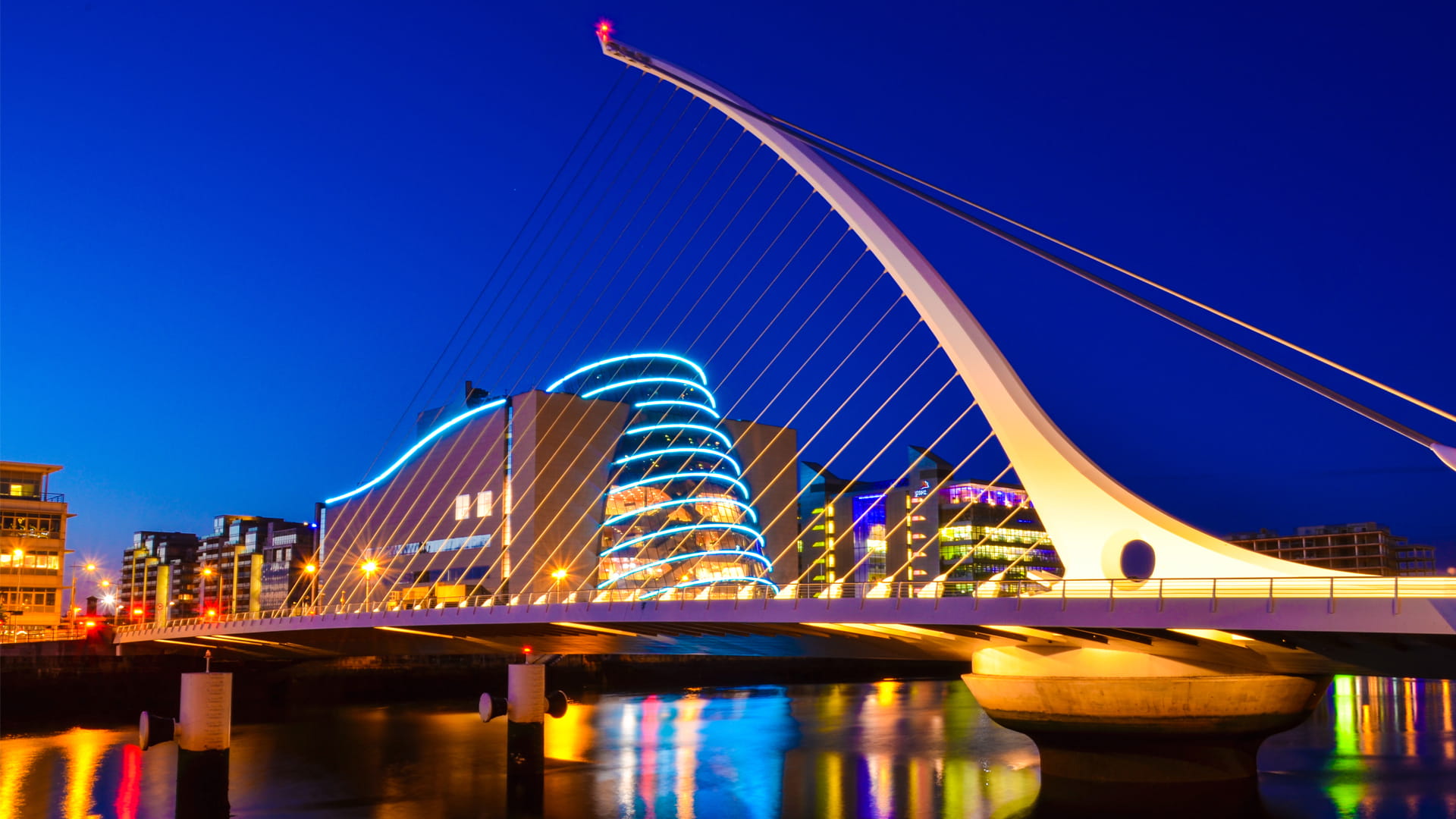 The Samuel Beckett Bridge in Dublin, Ireland