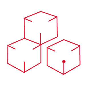 Icon of three cubes