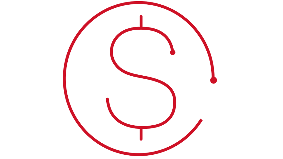 dollar sing in circle icon