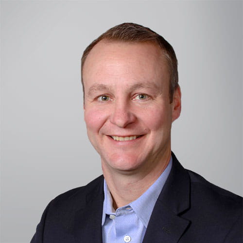 Portrait of Nathan Boelkins, president of the Avionics business unit of Collins Aerospace