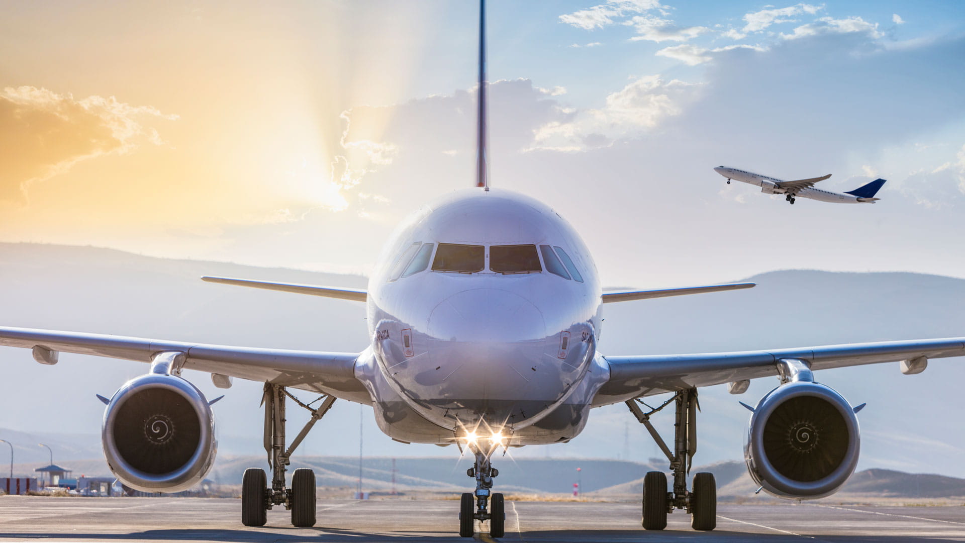 Plane on a runway