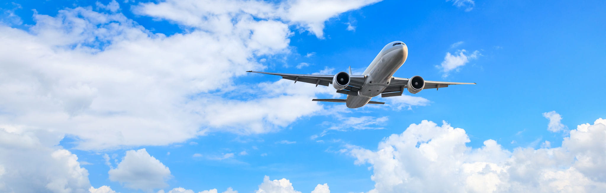 An airplane in the sky