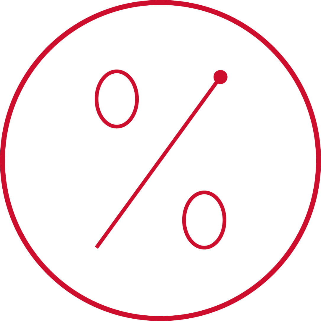 RTX red percent in circle