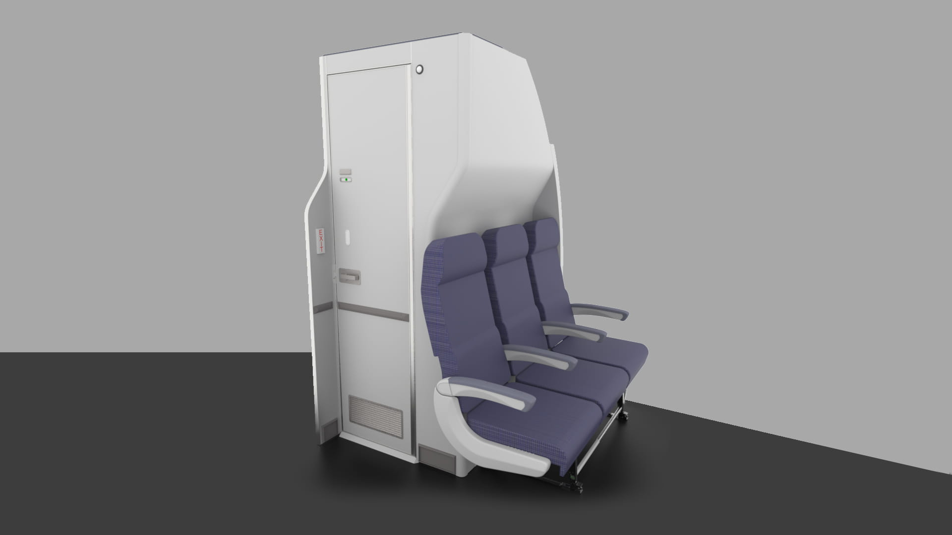 Mid-cabin Spacewallâ„¢ lavatory exterior