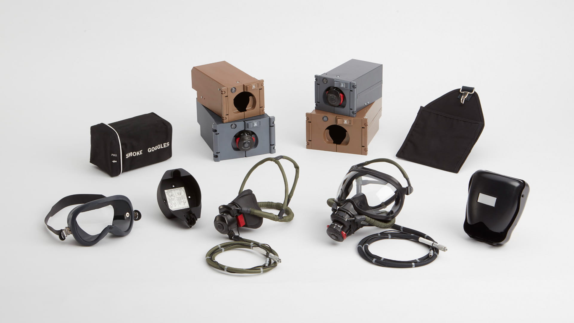 Smoke goggles and crew masks