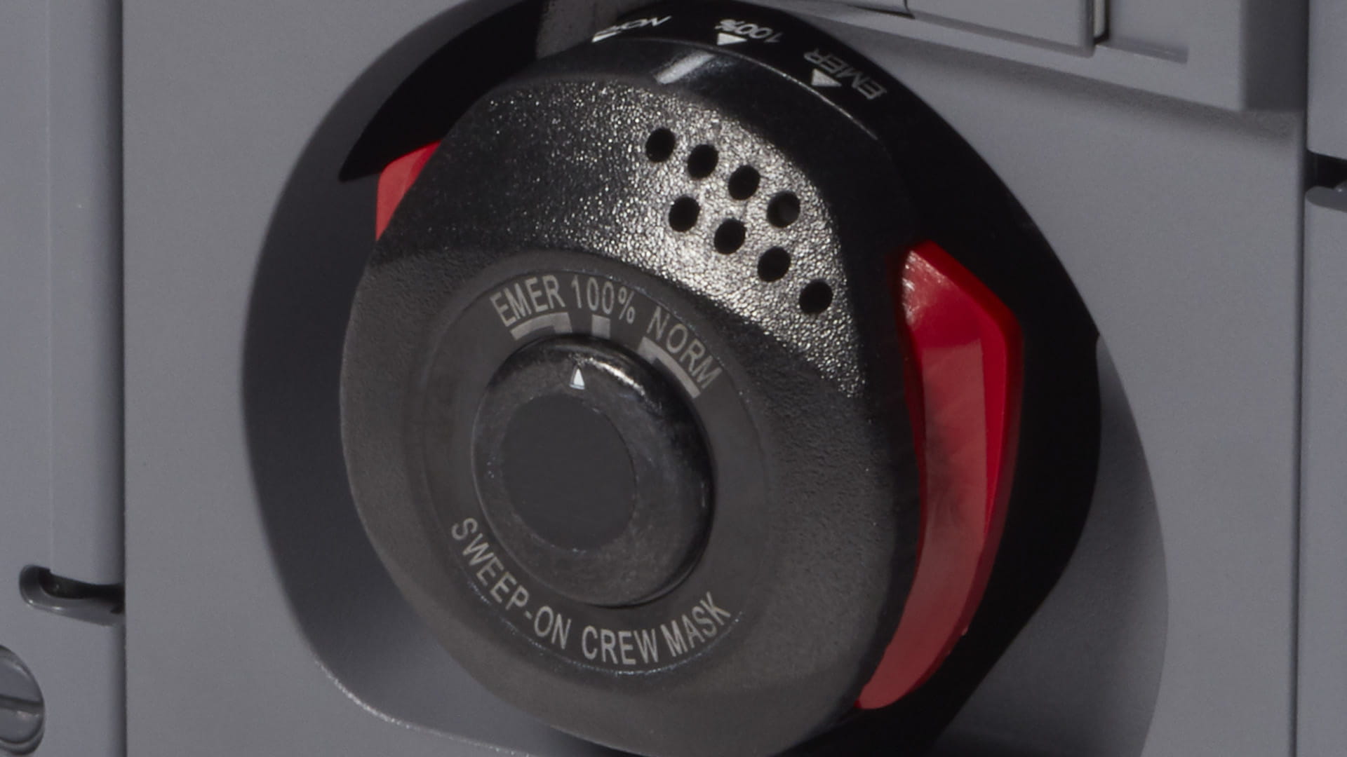 SweepON 2000 Crew Oxygen Mask System, gray main box to stow away in cockpit for pilots.