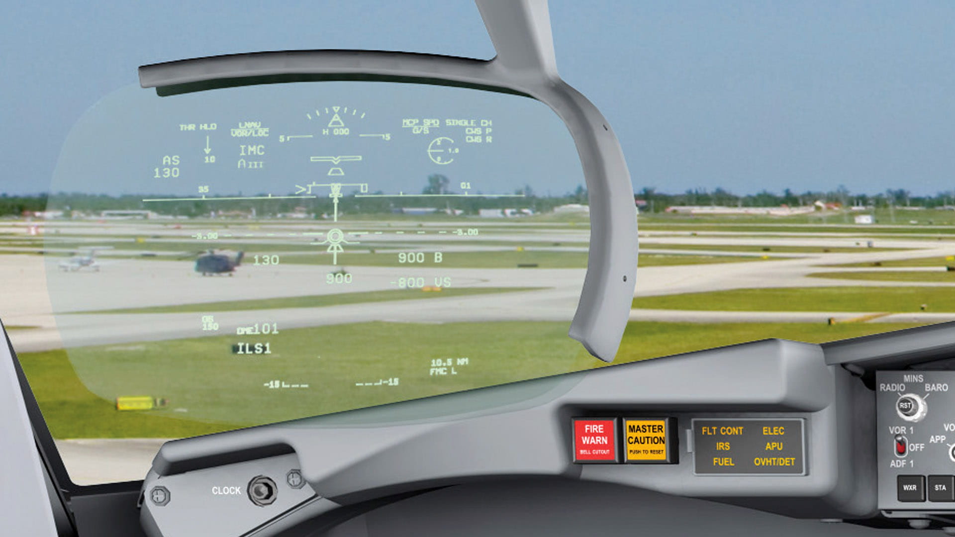 Boeing business jet HGS view