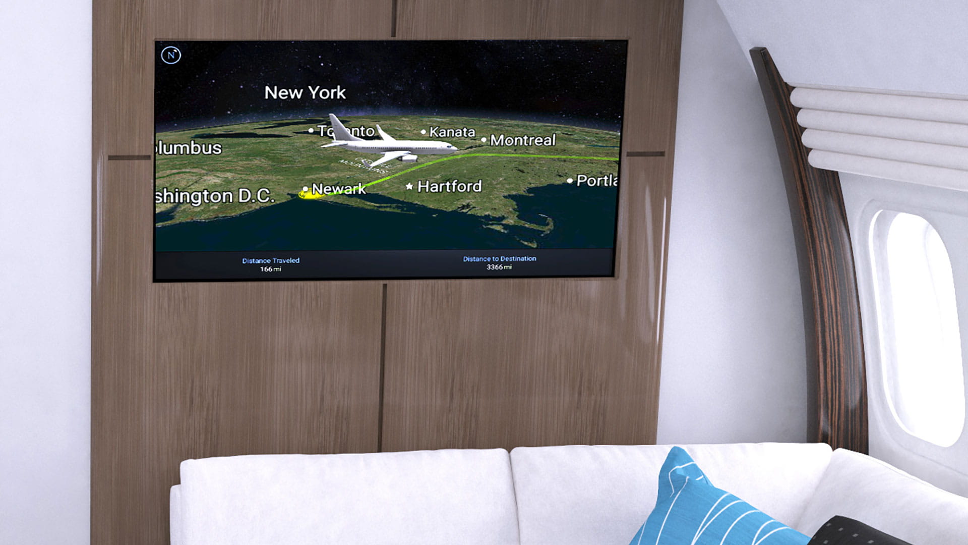 Boeing business jet cabin airshow