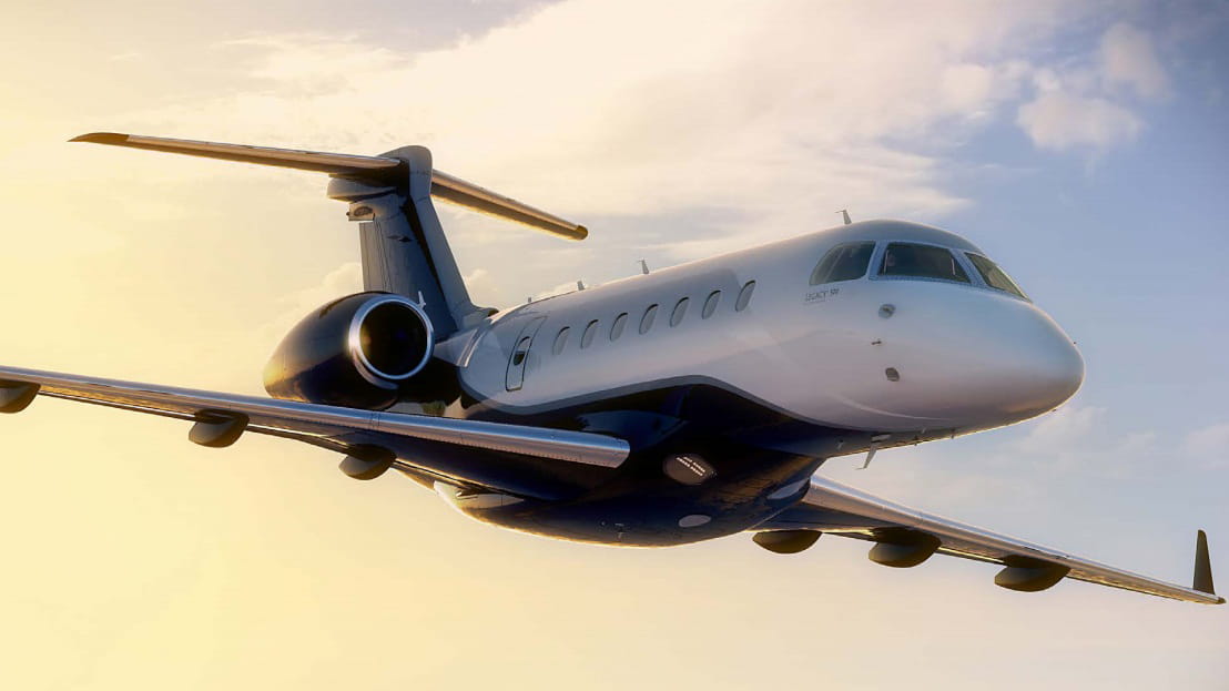 Embraer jet CASP in sky